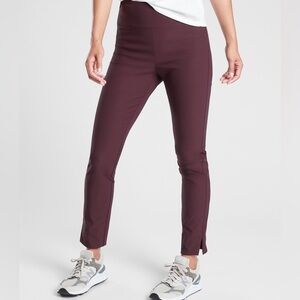 Athleta Burgundy Wander Slim Ankle Pants